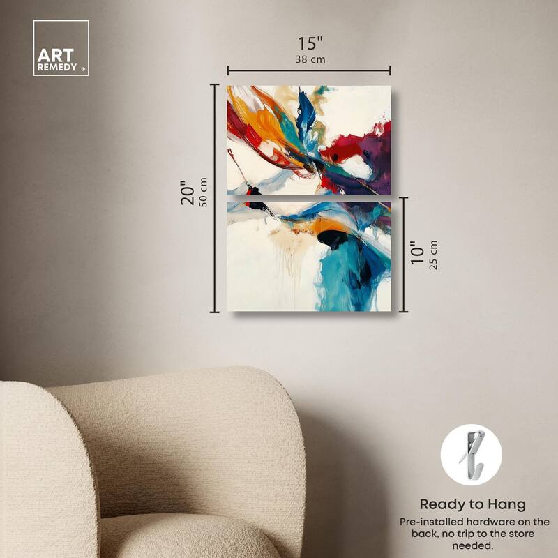 Vibrant Palette III Canvas Set of 2 by Art Remedy, Gallery Wrapped