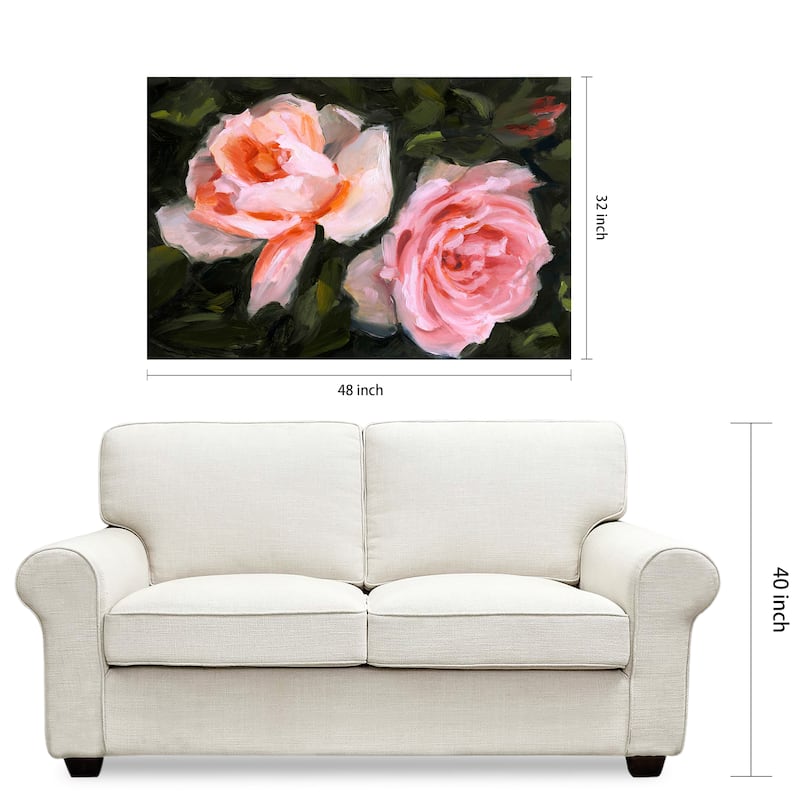 Empire Art Direct Ethereal Roses I Printed Tempered Glass Wall Art