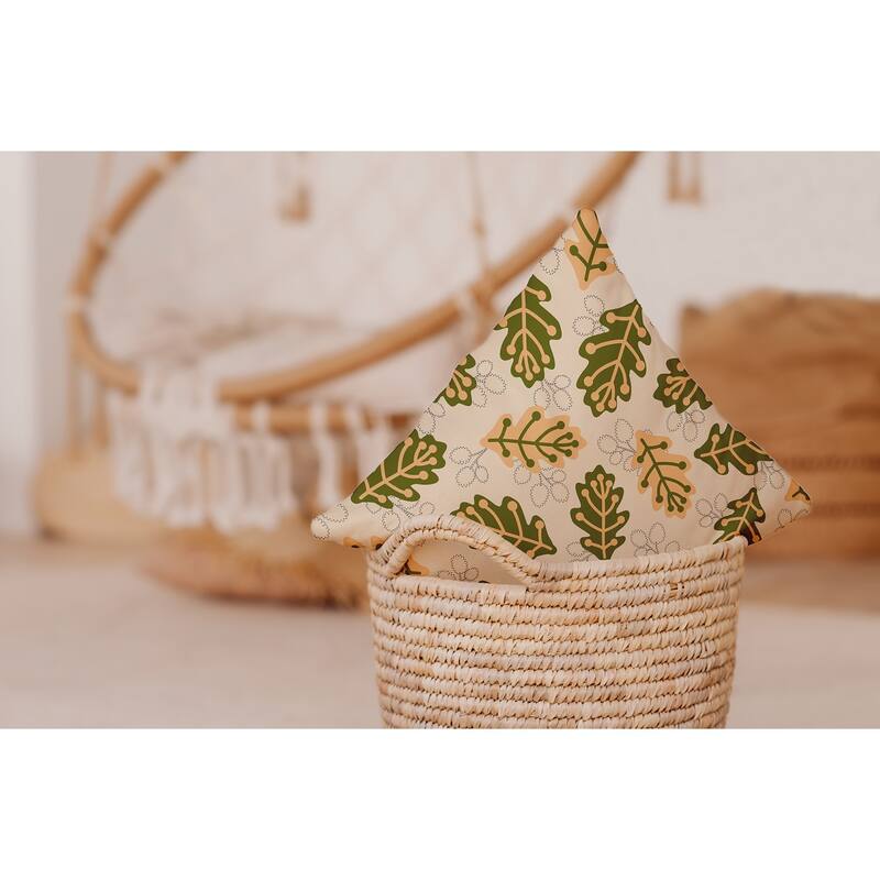 Retro Leaves Decorative Throw Pillow