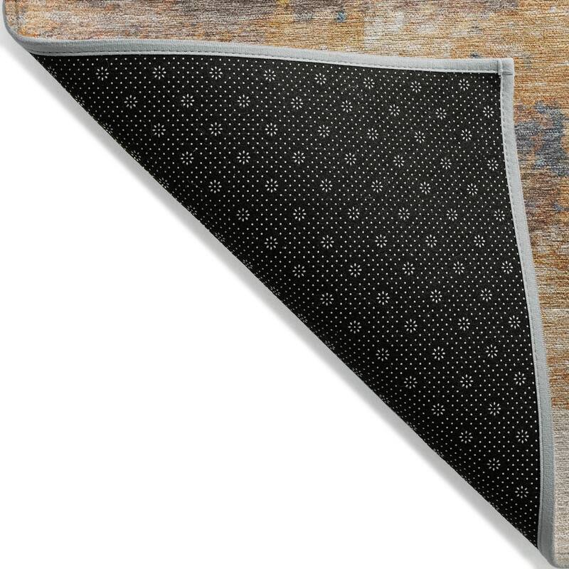 Machine Washable Indoor/Outdoor Abstract Blend Chantille Rug