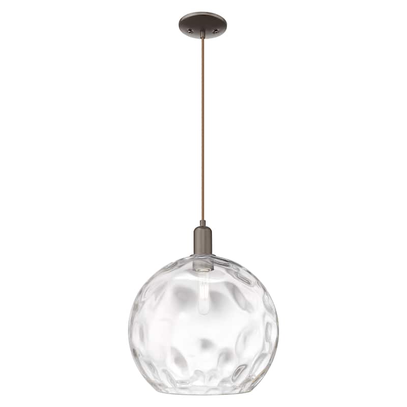 Innovations Lighting Endless Possibilities Arcadia - Athens Water Glass - 1 Light 13" Cord Hung Mini Pendant - Oil Rubbed Bronze