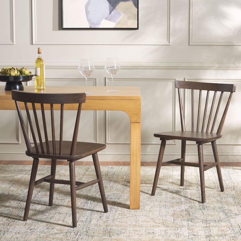 SAFAVIEH Signa Spindle Farmhouse Dining Chair (Set of 2) - 20" W x 20" D x 33" H - 20"W x 20"D x 33"H