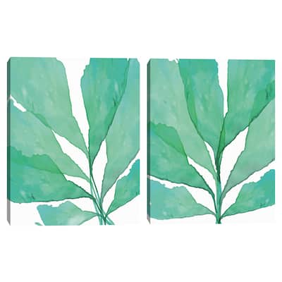 Tropical Leaves 2 Teal, TropicalLeaves 3 Teal by SEA Studio Canvas Art Prints