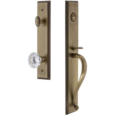 Grandeur Carre Solid Brass Rose Keyed Entry Single Cylinder "S" Grip