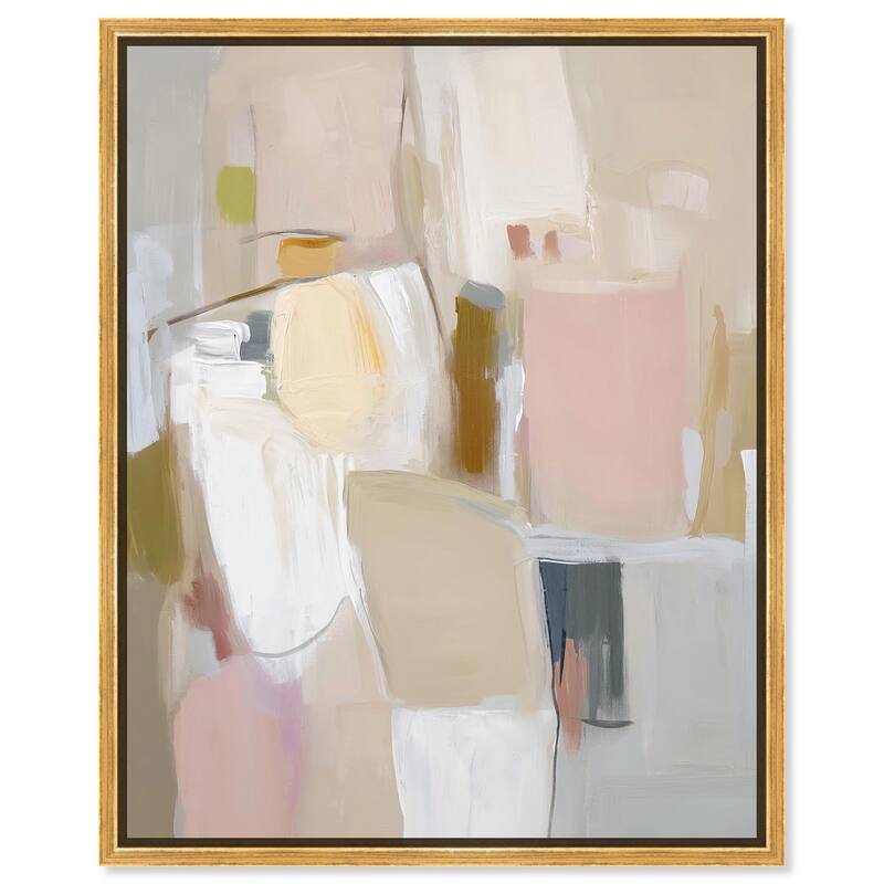 Apricot Cream II Canvas by Art Remedy - Gold - 36" x 45"