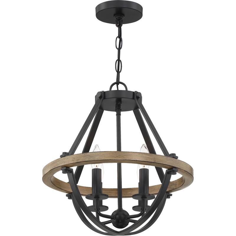 Quoizel Bartlett 4-Light 16" Ceiling Light in Earth Black
