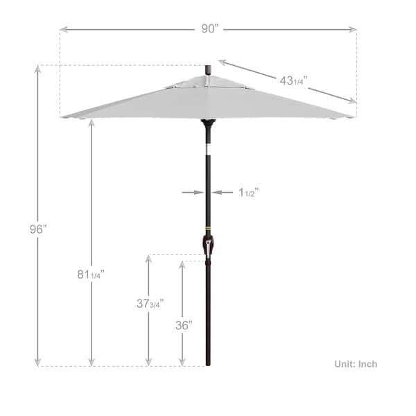 chic patio umbrella White Scalloped Outdoor Umbrella