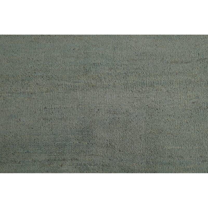 Gabbeh Modern Foyer Rug Hand-Knotted Solid Wool Carpet - 2'8"x 3'9"