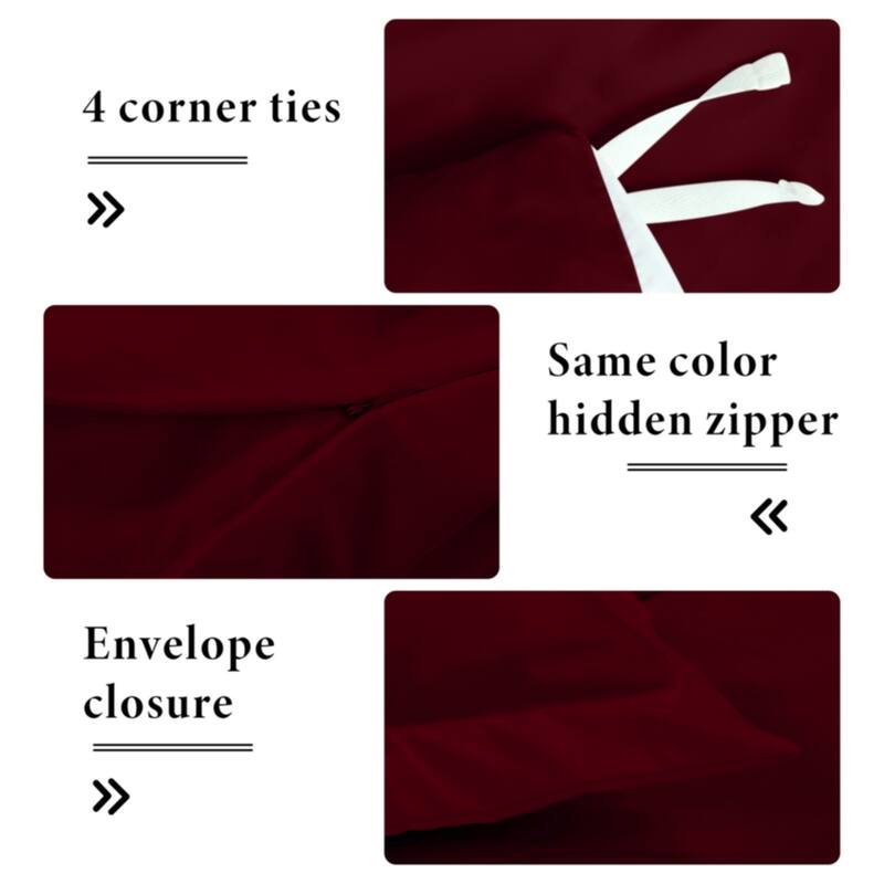 Royale Linens Black Duvet Cover Full Size - Soft Duvet Cover Set - 3 Piece Double Brushed Full Duvet Covers with Zipper Closure