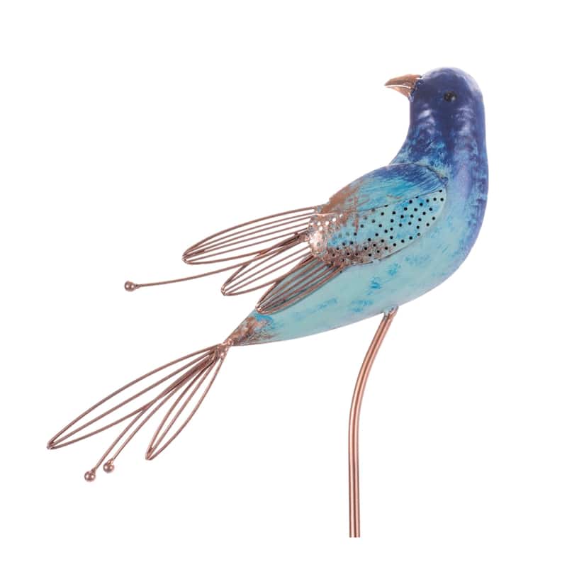 Bird Garden Stakes - 52" - Blue and Brown - Set of 2 - queen