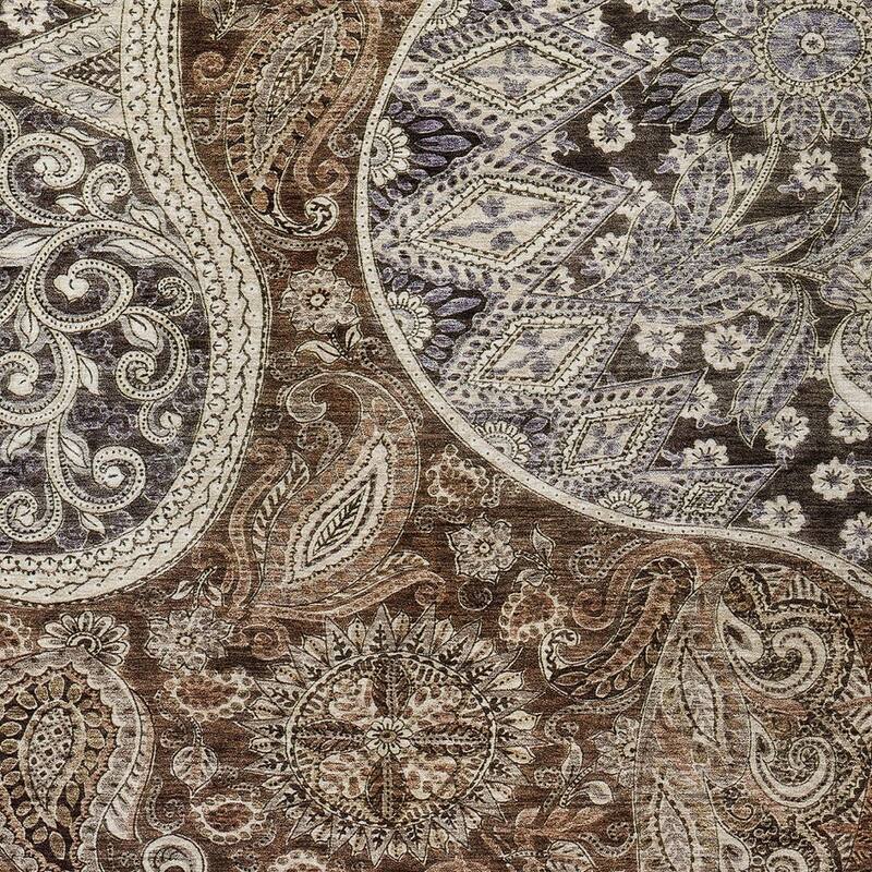 HomeRoots Floral Medallion Transitional Rectangle Outdoor Rug