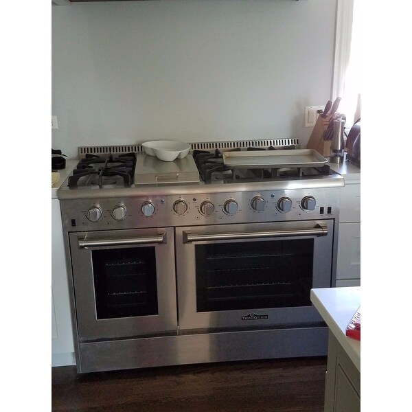 Top Product Reviews For Thor Kitchen 48 Inch Stainless Steel Professional Gas Range 10401399 Overstock