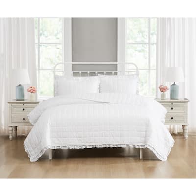 The Farmhouse by Rachel Ashwell Ruffled Washed Cotton Quilt Set