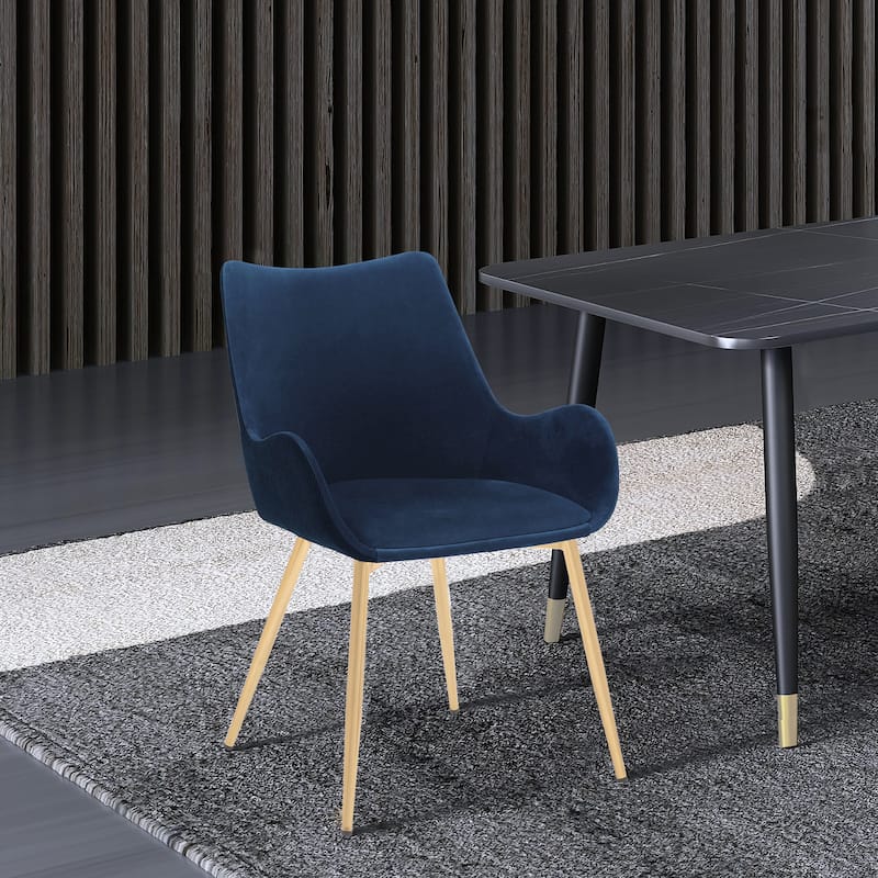 Avery Upholstered Dining Chair with Gold Legs