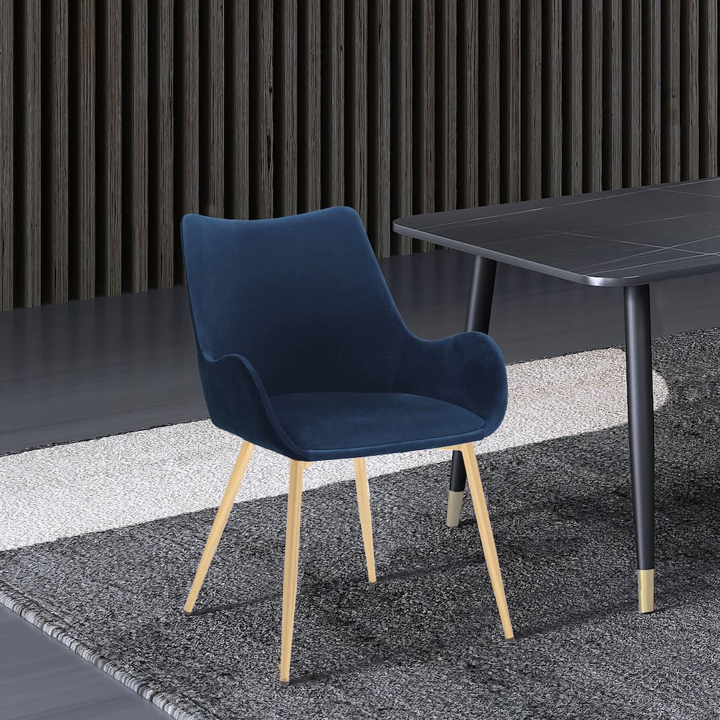 Avery Upholstered Dining Chair with Gold Legs