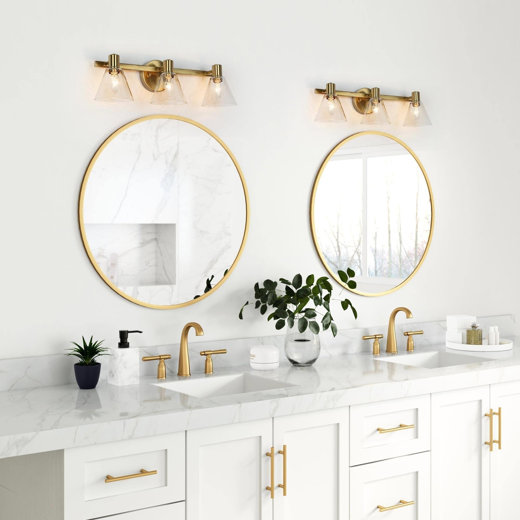 Seeded glass outlet bathroom vanity light