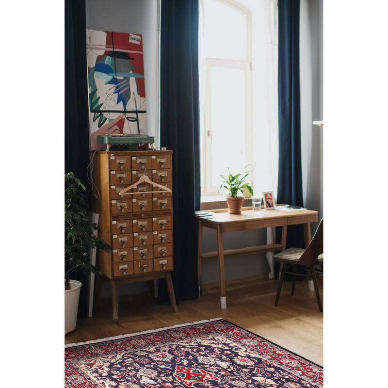 ECARPETGALLERY Hand-knotted Anadol Navy Wool Rug - 4'1 x 6'7