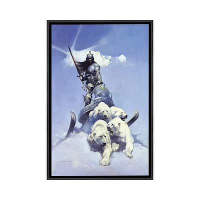 iCanvas "Silver Warrior" by Frank Frazetta Framed