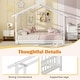 preview thumbnail 22 of 31, Extendable House Bed Twin to King Daybed with Roof and Fence Rails
