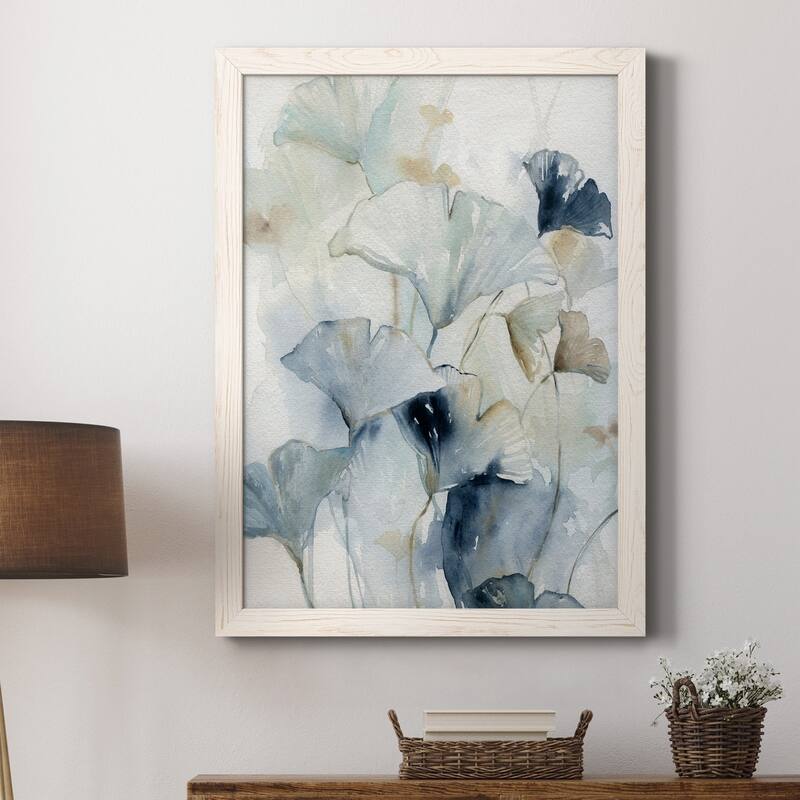 Indigo Ginkgo I-Premium Framed Canvas - Ready to Hang