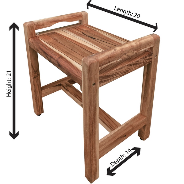 Solid teak shower hotsell bench