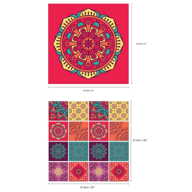 Walplus 3D Sticker Tile Splashbacks Mosaics Peel and Stick Kitchen Backsplash