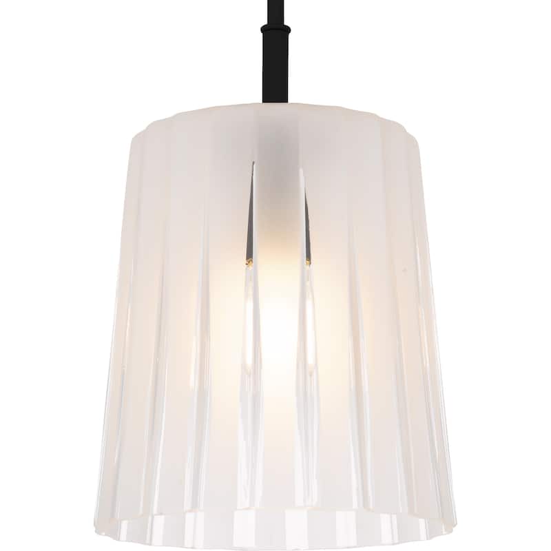 Gray 1-Light Matte Black Mini Pendant