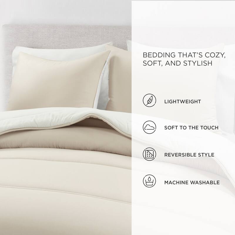 Lush Decor Oslo Soft Reversible Quilted Comforter Set