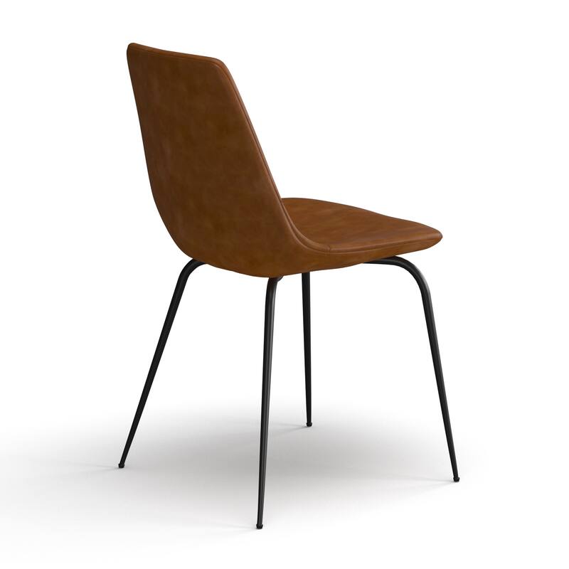 Malcolm Vegan Leather Side Chairs Black Legs (Set of 2)