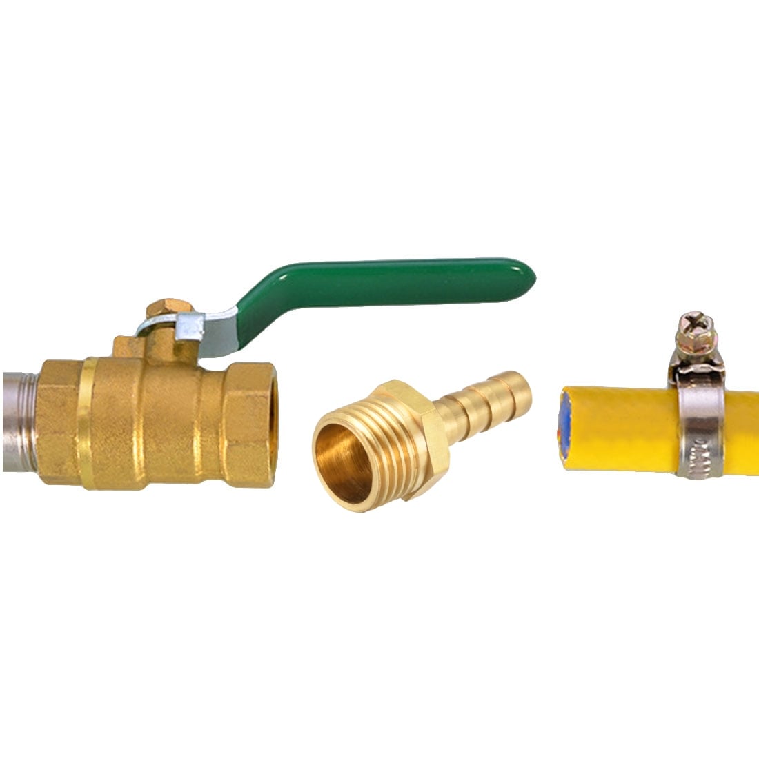 Brass 6mm Hose Barb to 1/4" PT Male Thread Pneumatic Coupling Connector 