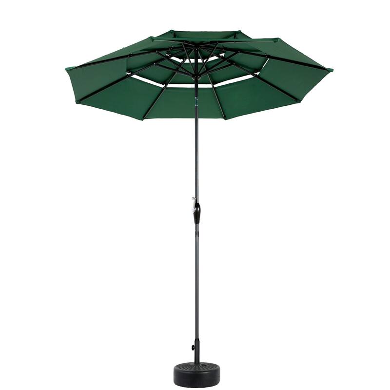 Topcraft 10ft Aluminum 3 Tier Tiltable Market Umbrella
