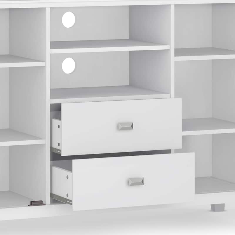 WYNDENHALL Stratford 53-inch Solid Wood TV Media Stand - 53 inch wide