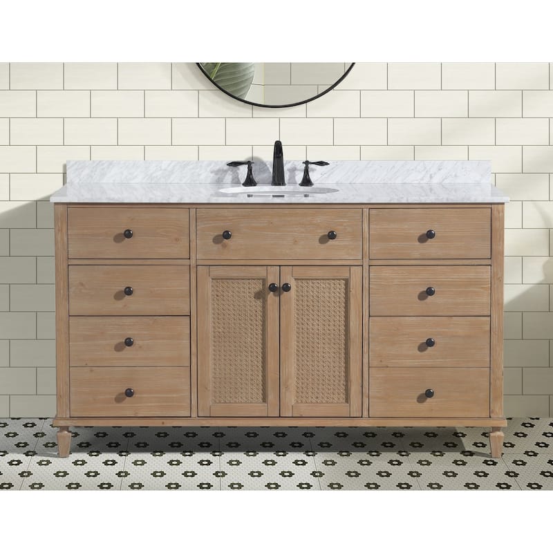 Ari Bath Annie 60" Bathroom Vanity Weathered Fir