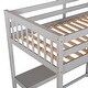preview thumbnail 11 of 28, Twin Size Loft Kids Bed with Desk, Storage Shelves, Solid Wood, Space-Saving Design, Grey