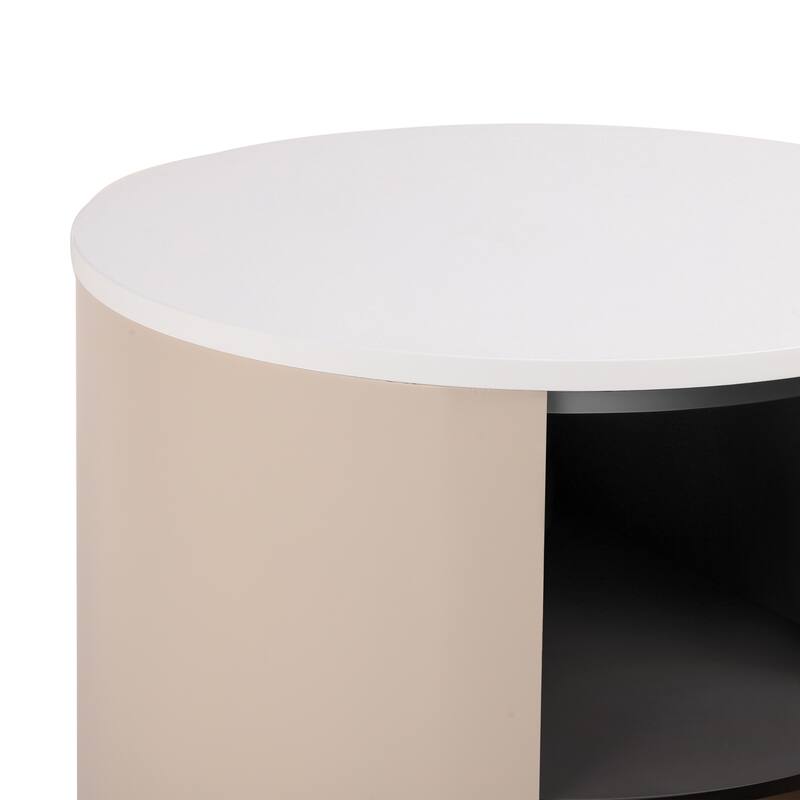 Christopher Knight Home- Gala Round Wood Nightstand with Storage Drawer
