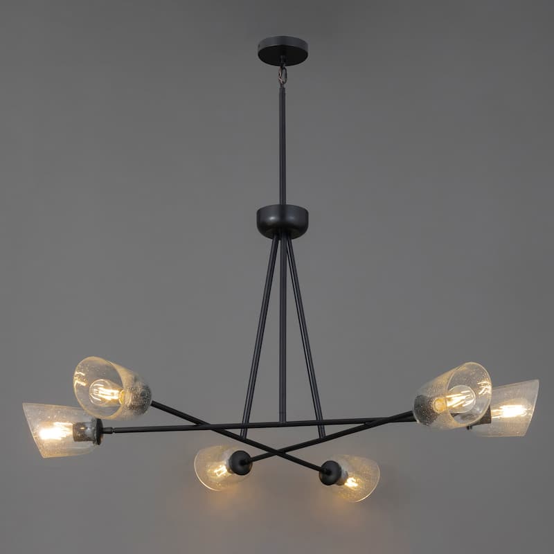 Maxim 26266SS Keppe 6 Light 48" Wide Chandelier