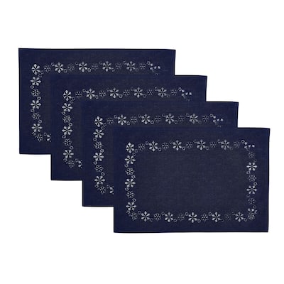 Snowflake Laser Cut Placemats, Set of 4 - 13"x19"