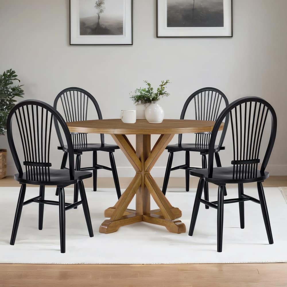 Windsor 17.9" Wide Butterfly Shape Seat Bow Back Dining Chairs