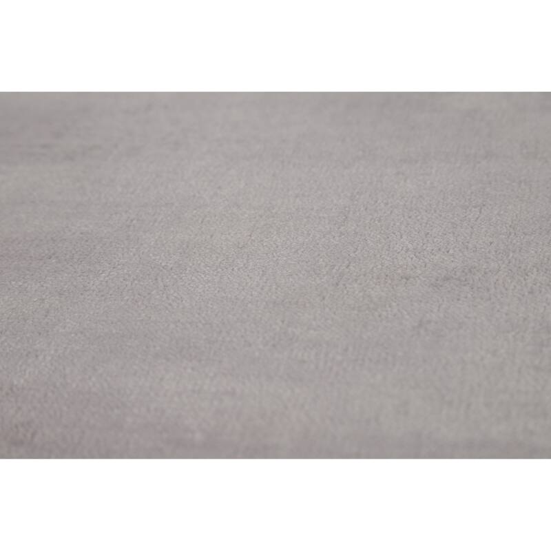 Silver Gray Gabbeh Oriental Area Rug Hand-Knotted Wool Carpet - 7'9" x 9'10"