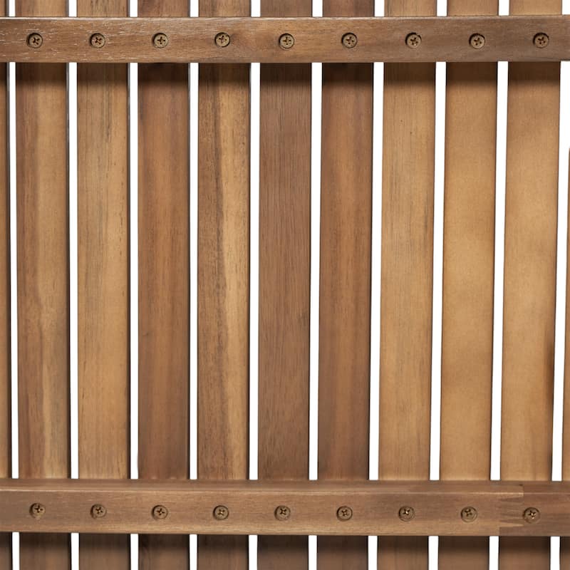 69" Acacia Wood Outdoor Dining Table With Slatted Top, 300 Lbs Weight Capacity, Ideal For Patio & Garden Gatherings