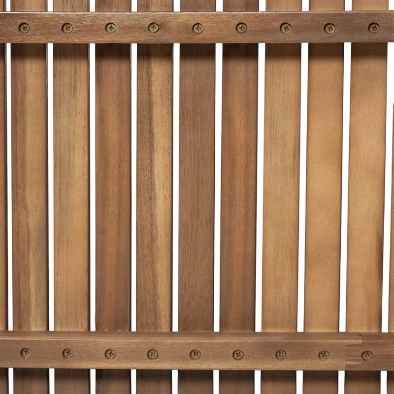 69" Acacia Wood Outdoor Dining Table with Slatted Top, 300 lbs Weight Capacity, Ideal for Patio & Garden Gatherings