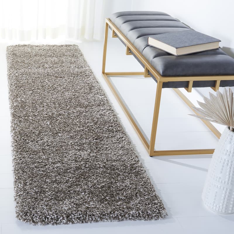 SAFAVIEH, Milan Shag Afton 2-inch Thick Area Rug - 2' x 6' Runner - Grey