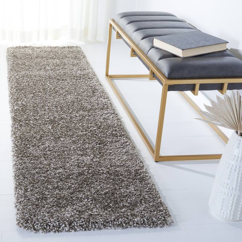 SAFAVIEH Milan Shag Maibritt 2-inch Thick Area Rug - 2' x 14' Runner - Grey