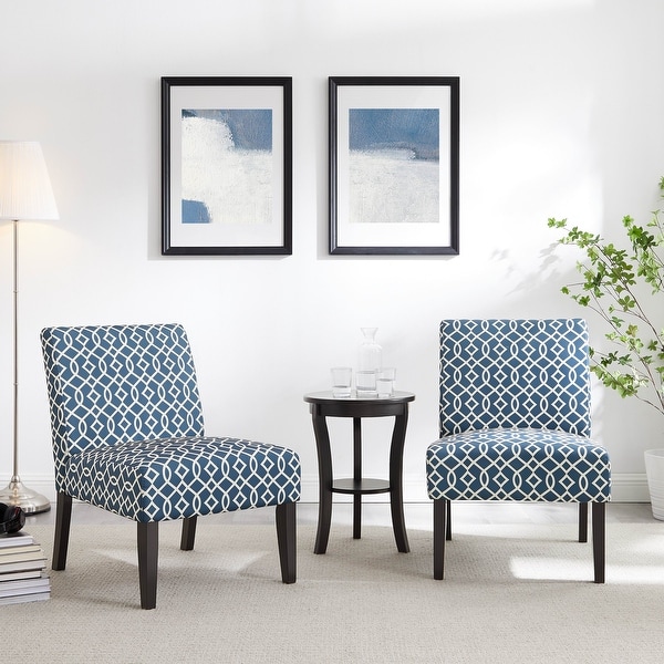 Modern Fabric Accent Chairs Set of 2 Comfy Slipper Armless Chair Corner Side Chair with Table for Living Room Bedroom Office On Sale Bed Bath Beyond 38121836