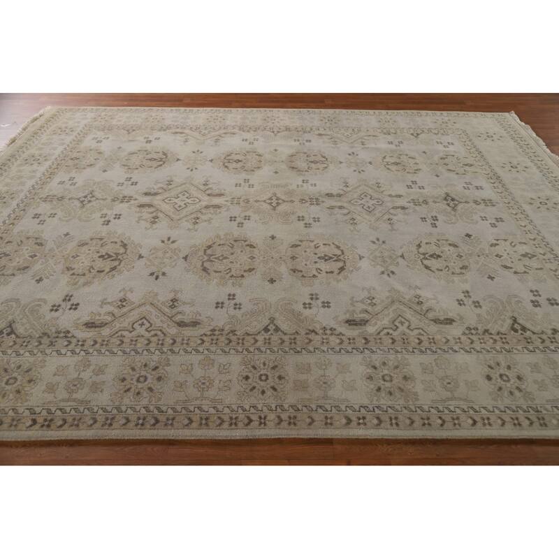 Oushak Living Room Area Rug Handmade Wool Carpet - 8'1"x 10'0"
