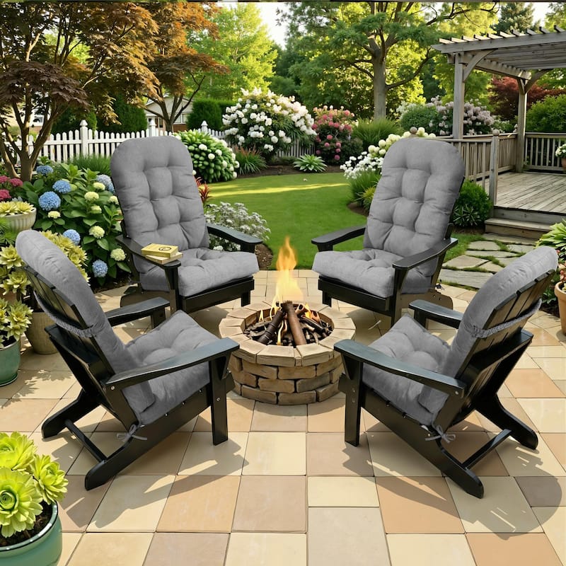 Outdoor Adirondack Chair Cushion Rocking Chair Cushions Thickened Patio Chair Pad with Sunbrella