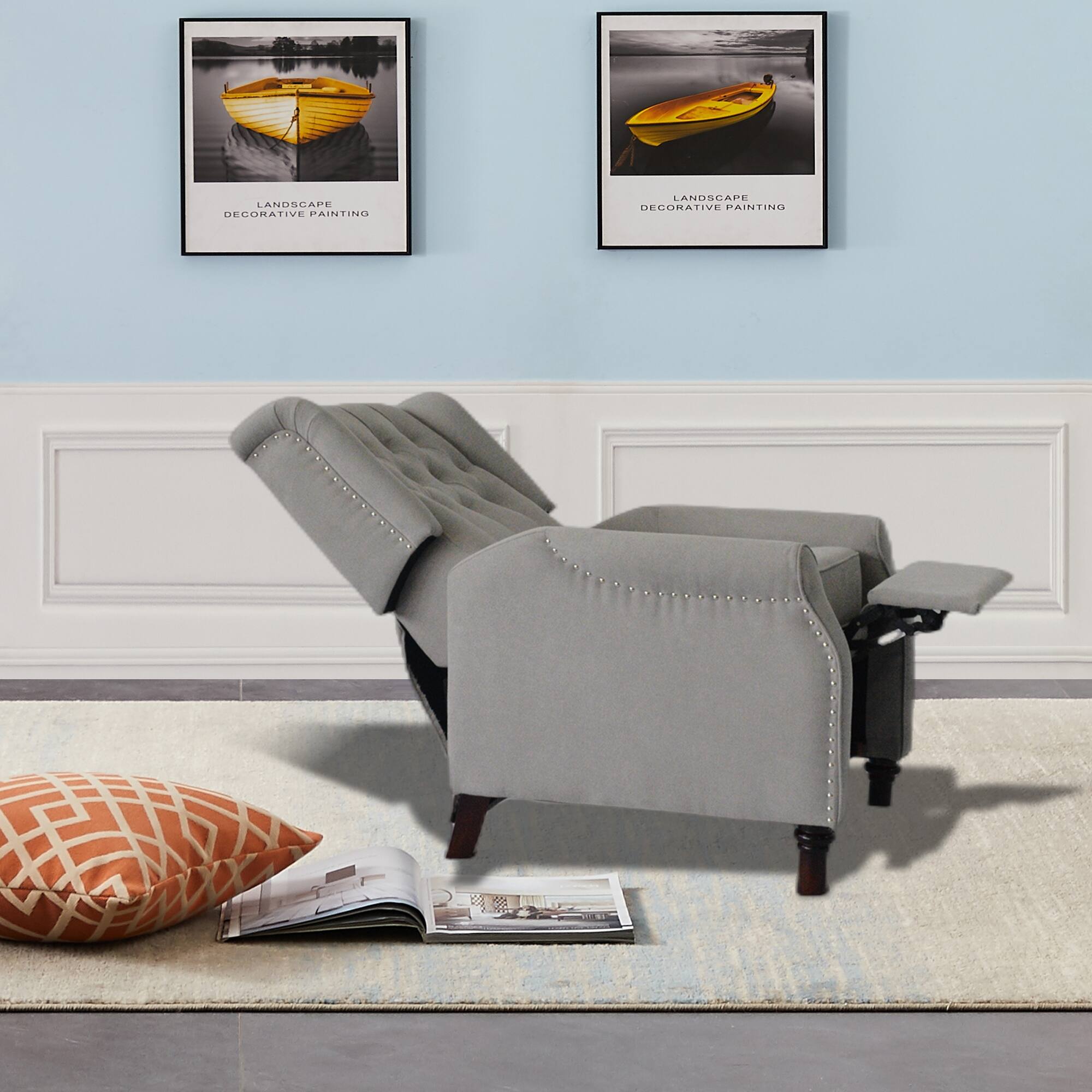 Midcentury Modern Design Classic Waterproof Fabric Living Room Sofa