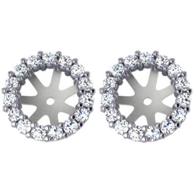 5/8ct Diamond Earring Studs Halo Jackets 14 Kt (7-7.5mm)