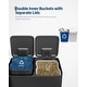 preview thumbnail 8 of 16, 21.2 Gallon Stainless Steel Double Trash Can with Lid for Kitchen, Large Dual Trash and Recycle Bin Combo, Step-On