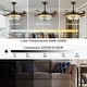preview thumbnail 17 of 49, Smart Tiffany Stained Glass Retractable Led Ceiling Fan